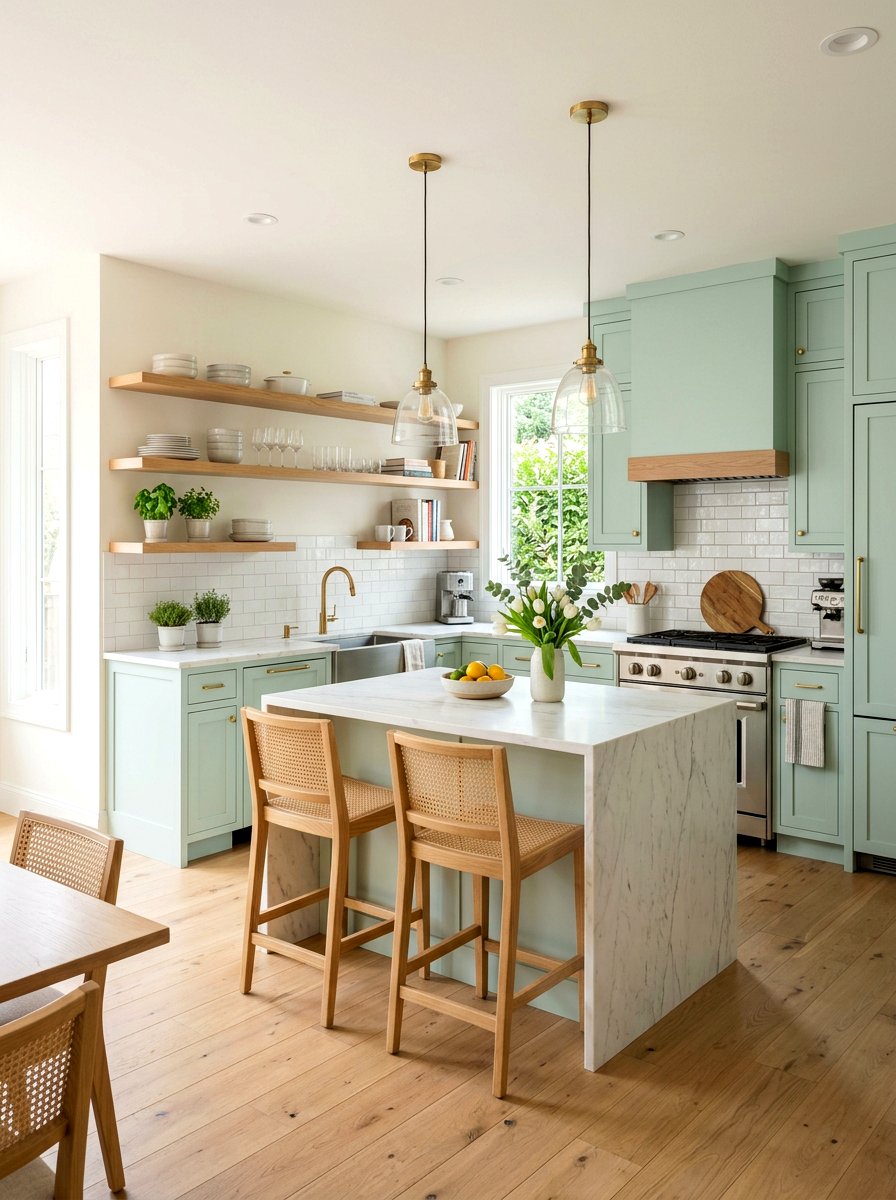 Mint Green Kitchen - 25 Spring Pastel Decor Ideas