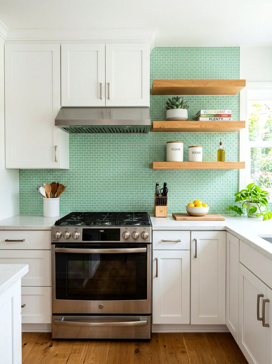 Mint Green Kitchen Backsplash - 25 Spring Mint Green Decor Ideas