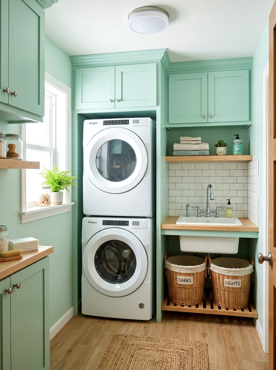 Mint Green Laundry Room - 25 Spring Mint Green Decor Ideas