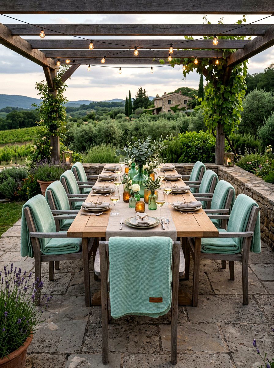 Mint Green Outdoor Fleece - 25 Spring Outdoor Throw Ideas