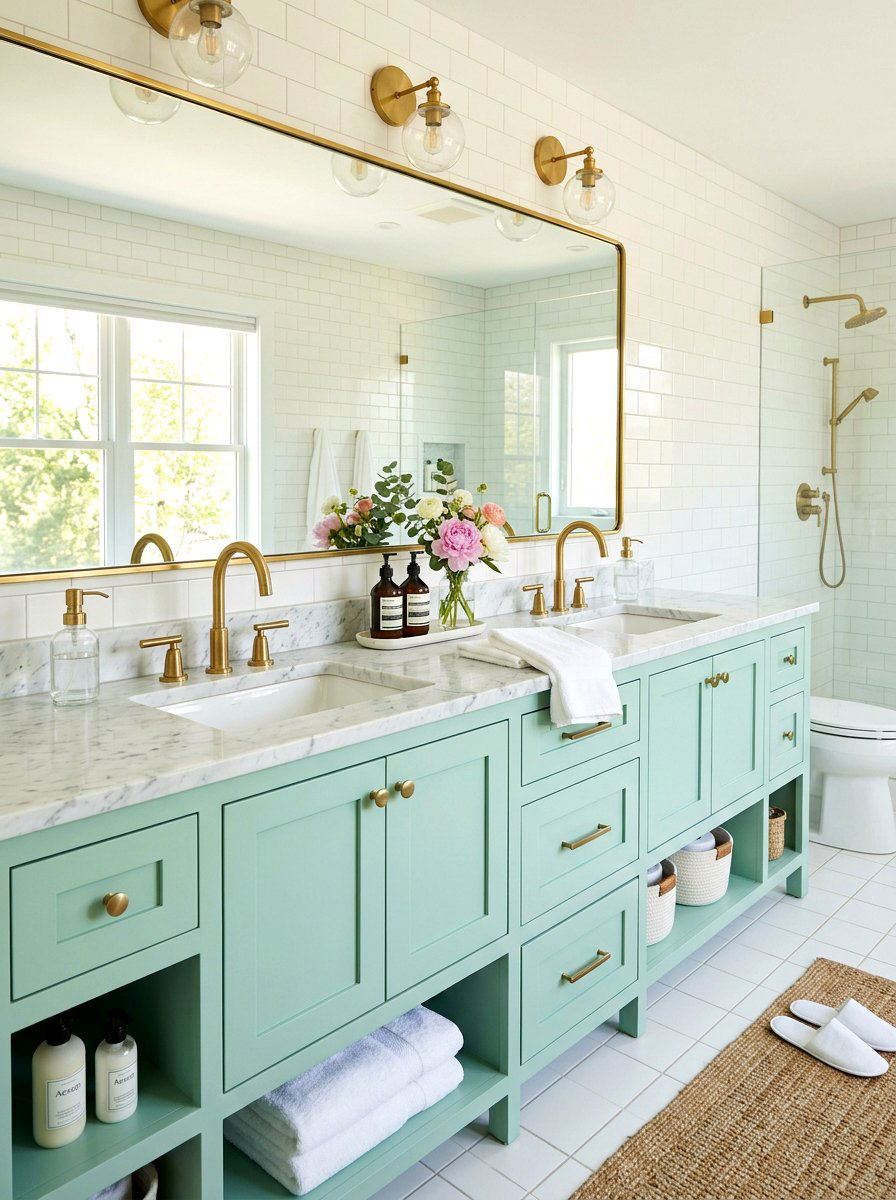 Mint Green Vanity For Bathroom - 25 Spring Mint Green Decor Ideas