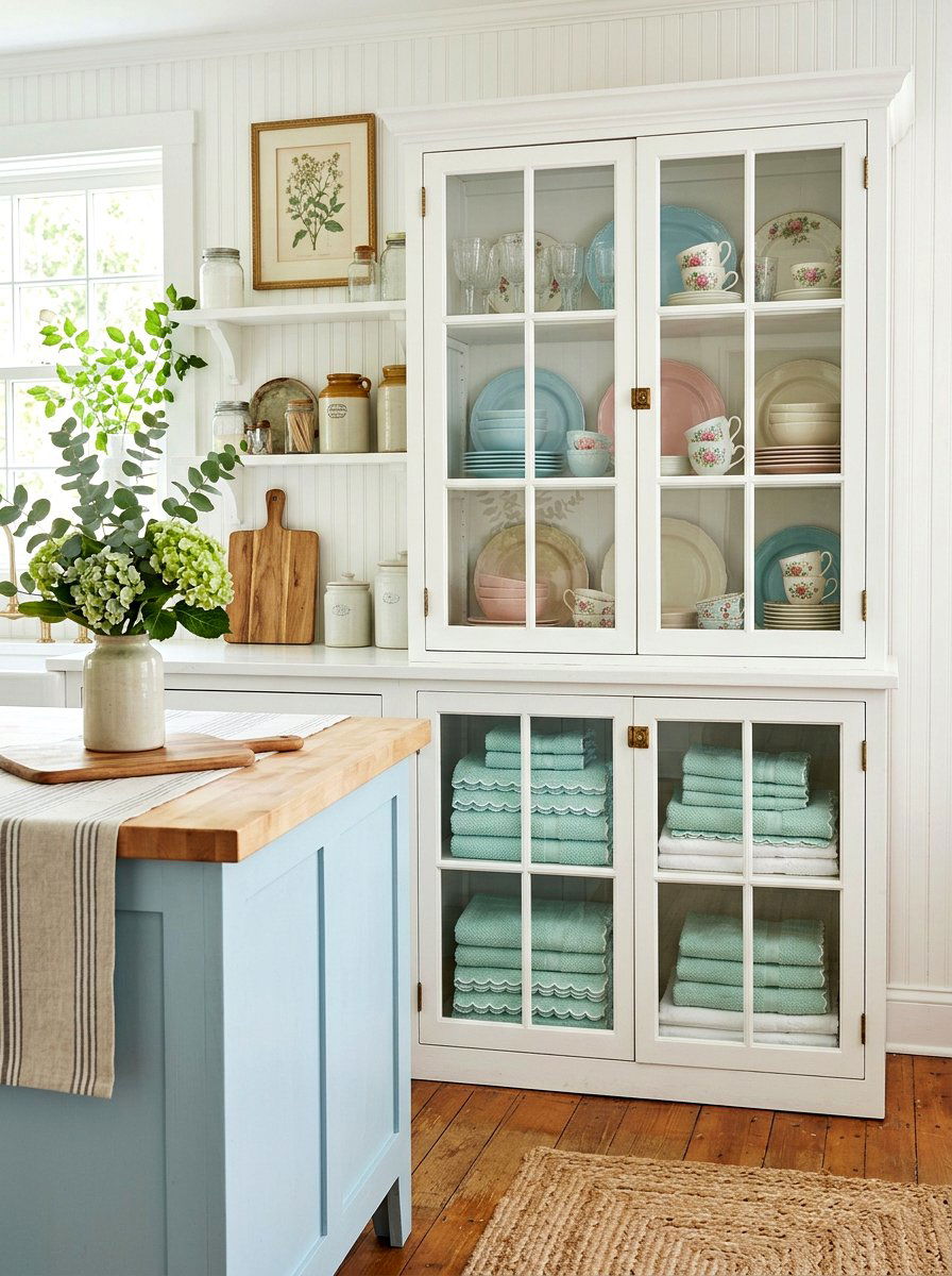 Mint Scalloped Edge - 25 Spring Kitchen Towel Ideas