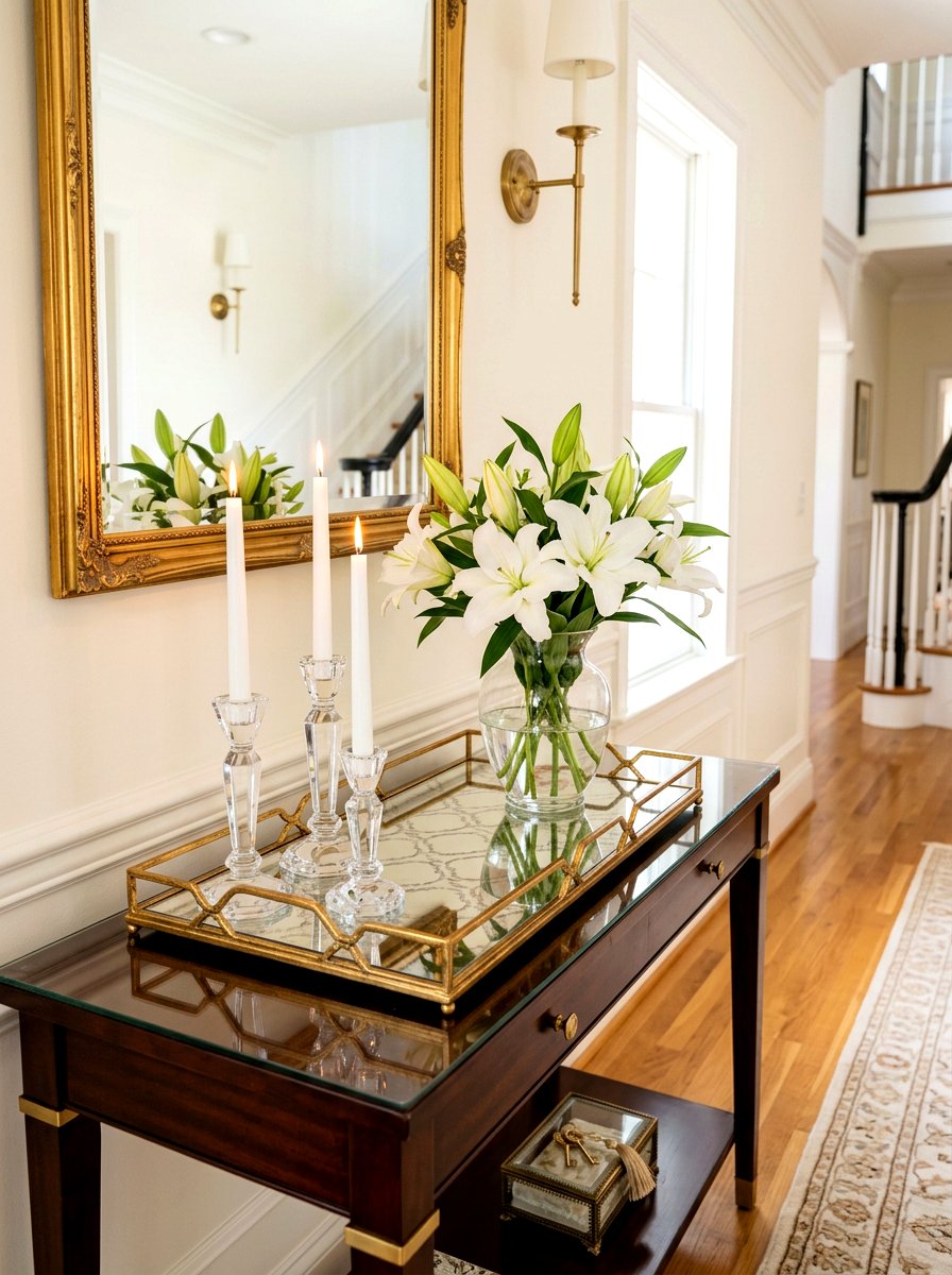 Mirror Base Vignette - 25 Spring Vignette Ideas