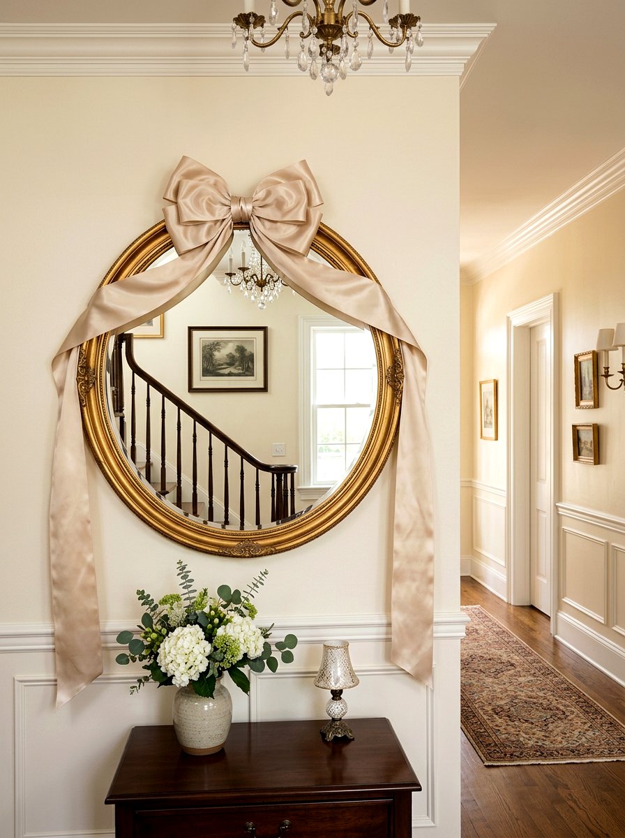 Mirror Bow - 25 Spring Bow Decor Ideas