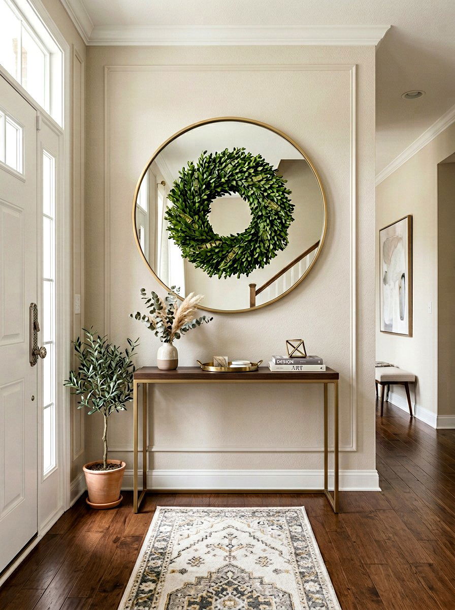 Mirror Boxwood Wreath - 25 Spring Boxwood Wreath Ideas