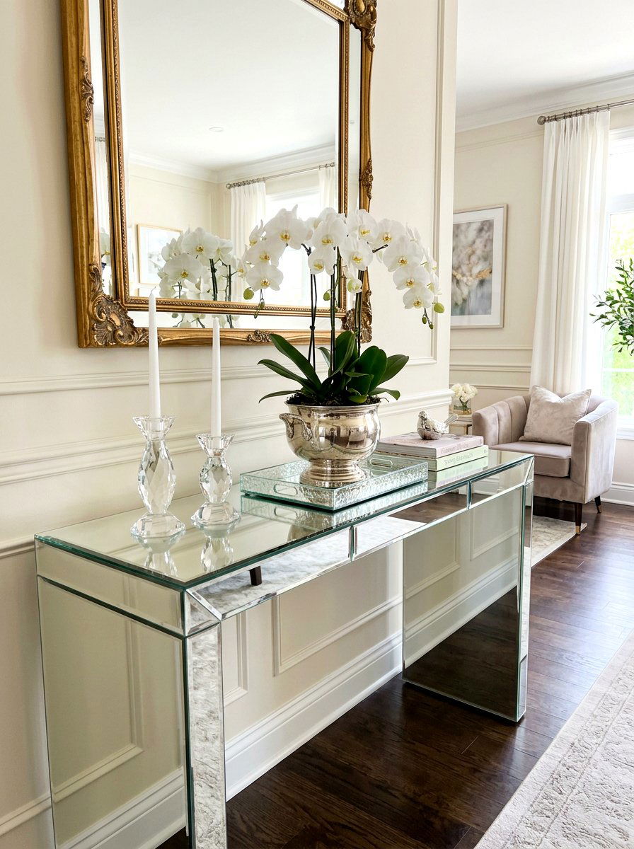 Mirror Console Table Spring Refresh - 25 Spring Sofa Table Decor Ideas