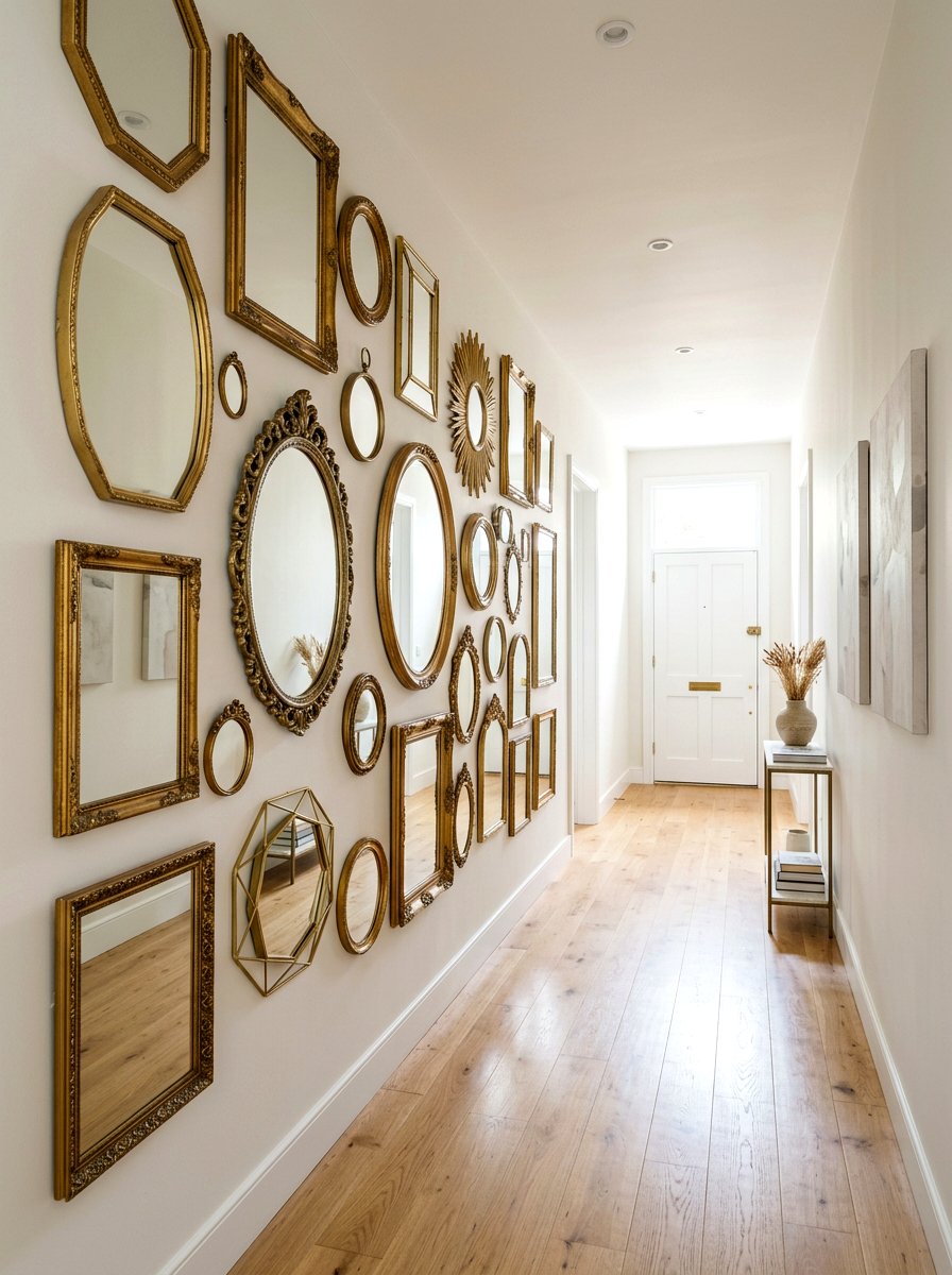 Mirror Gallery Wall - 25 Spring Foyer Mirror Ideas