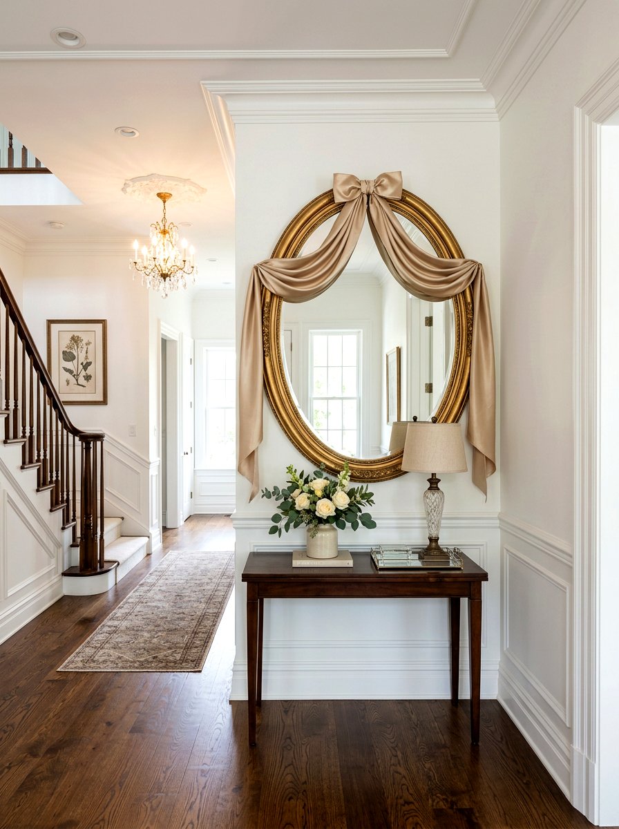 Mirror Ribbon Swag - 25 Spring Ribbon Decor Ideas