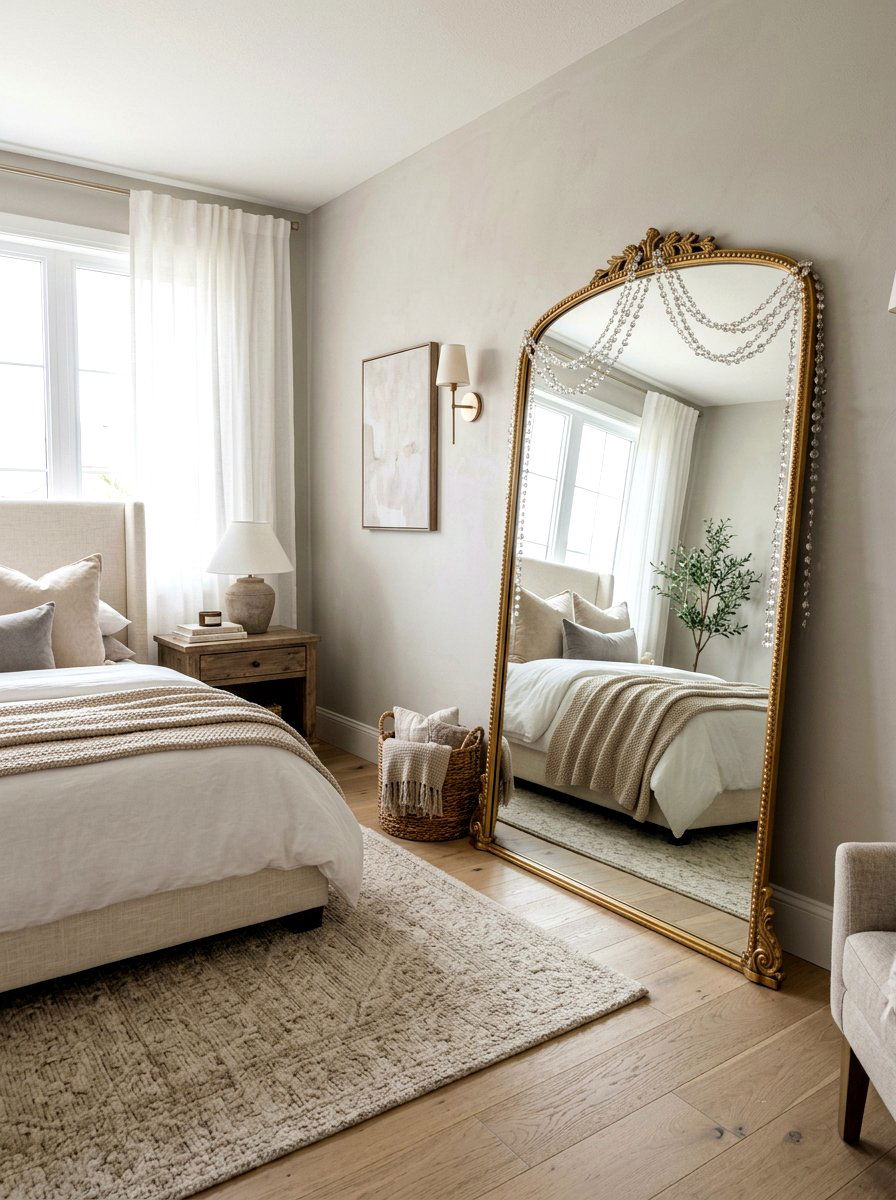 Mirror bead garland - 25 Spring Wooden Bead Garland Ideas