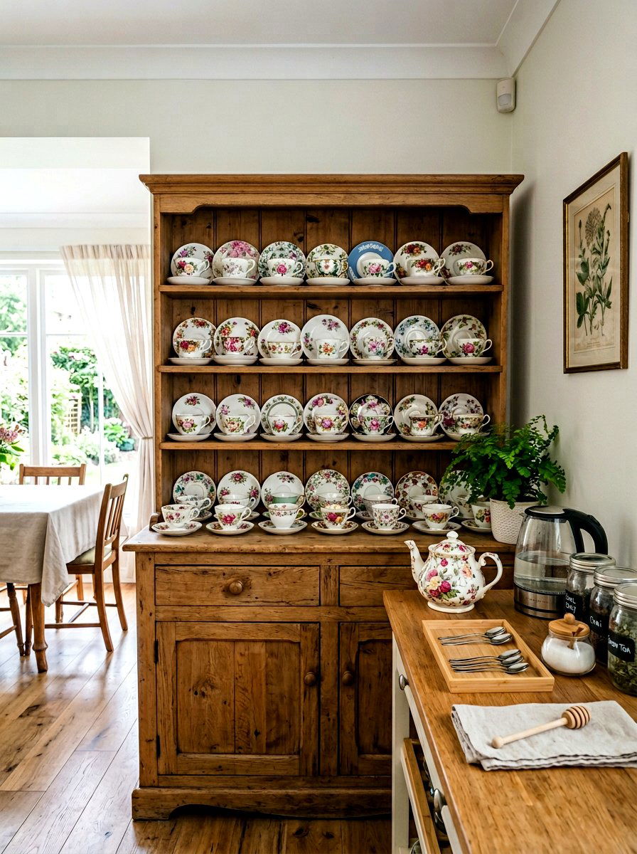 Mismatched Teacup Collection - 25 Spring Tea Party Decor Ideas