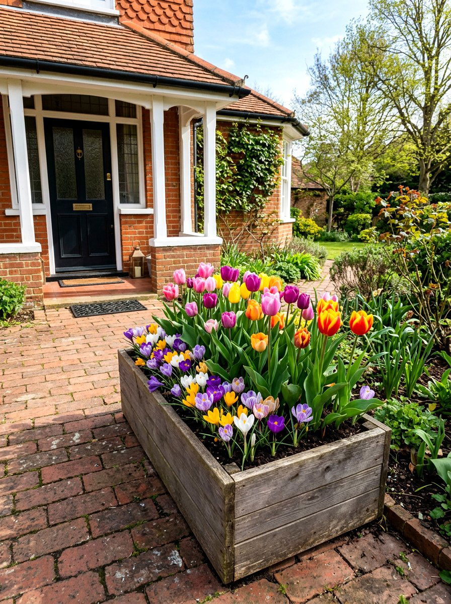 Mixed Bulb Box - 25 Spring Flower Box Ideas