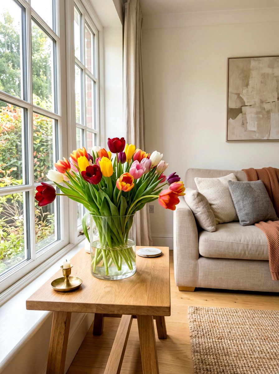 Mixed Tulip Arrangement - 25 Spring Flower Bouquet Ideas