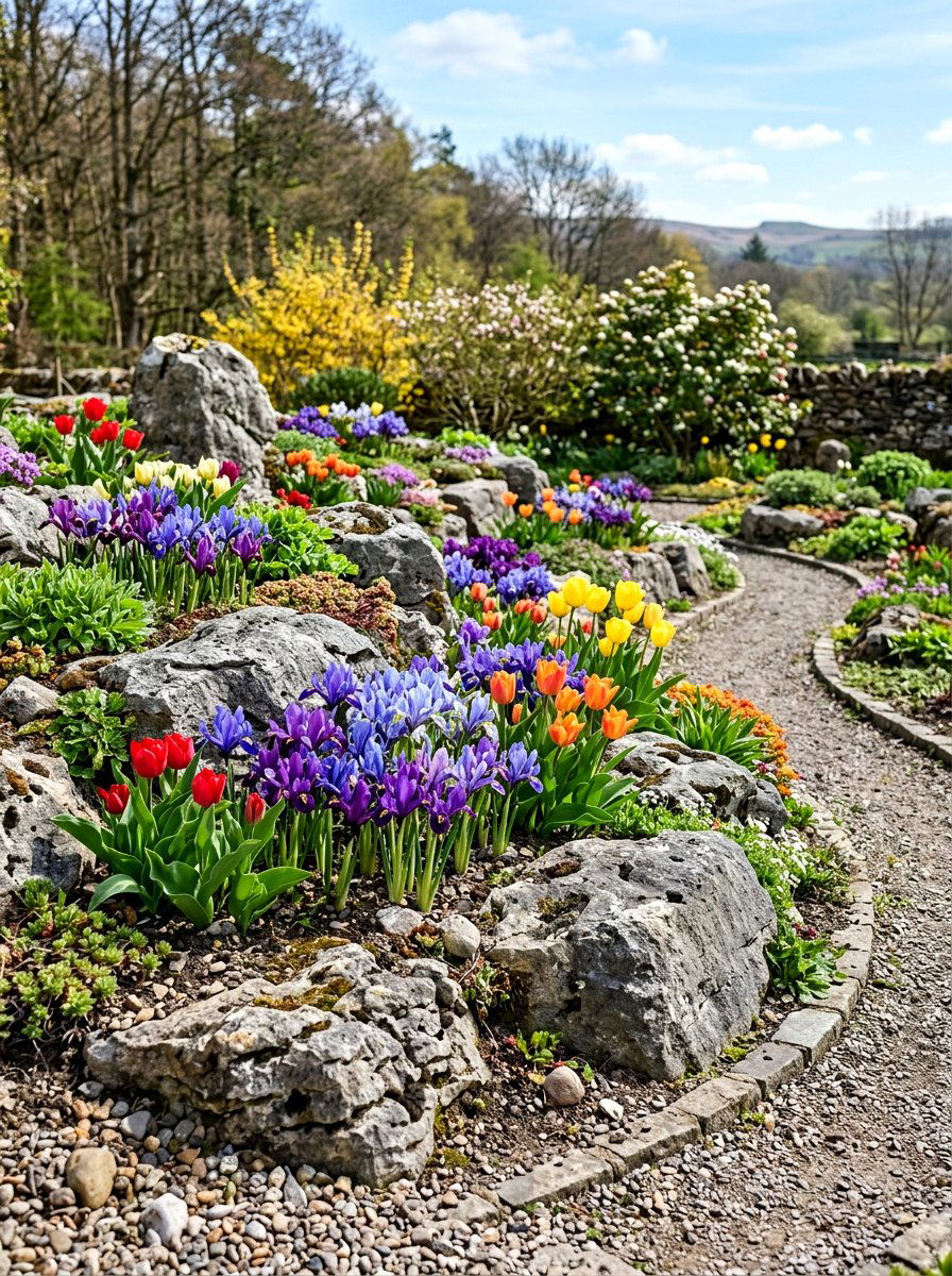 Mixed spring rock garden - 25 Spring Bulb Garden Ideas