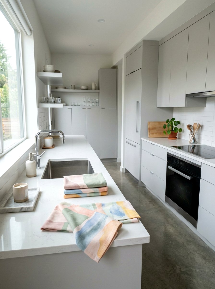 Modern Abstract Pastel - 25 Spring Kitchen Towel Ideas