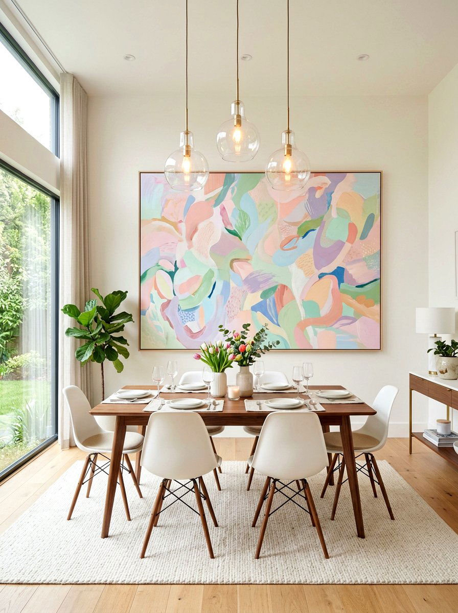 Modern Abstract Spring Pastel Art - 25 Spring Free Printable Decor Ideas