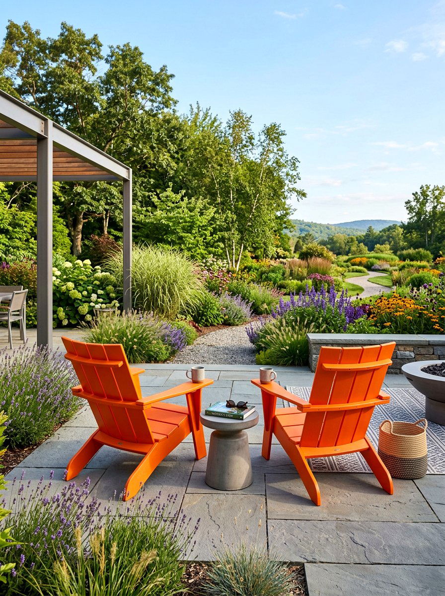 Modern Adirondack chair - 25 Patio Spring Decor Ideas