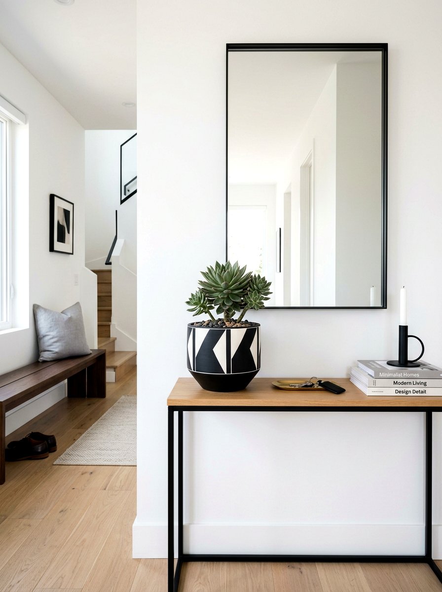 Modern Black And White Pot - 25 Spring Painted Pot Ideas