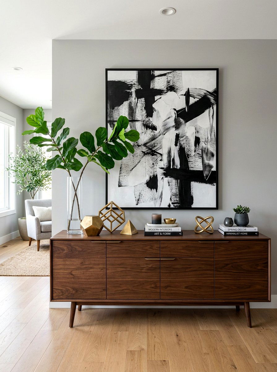 Modern Buffet Styling - 25 Spring Sideboard Decor Ideas
