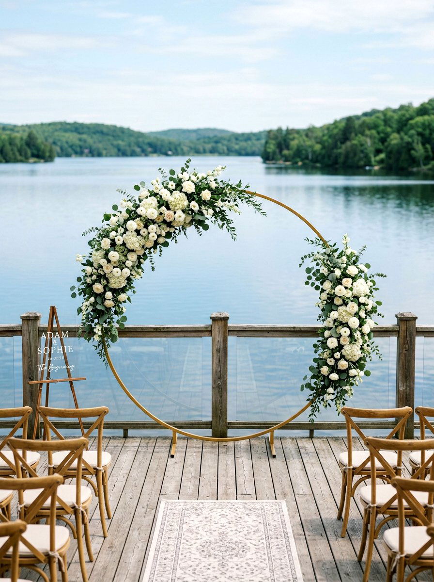Modern Circular Floral Arch - 25 Spring Floral Arch Ideas