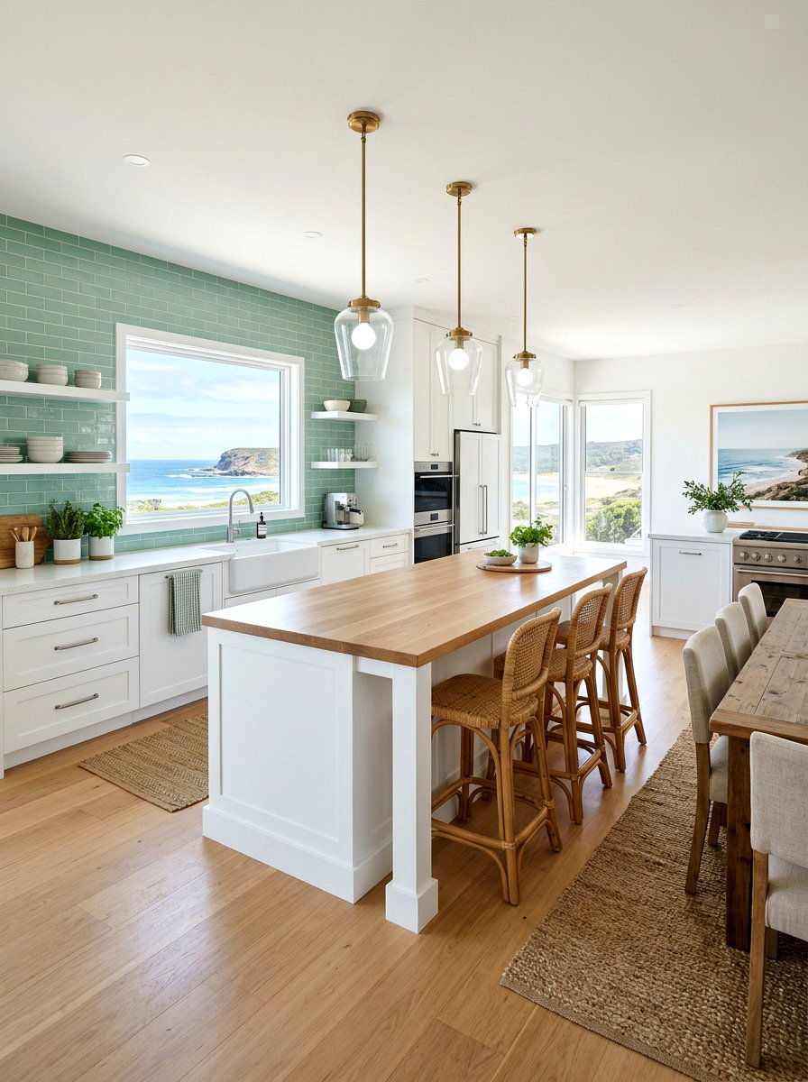 Modern Coastal Kitchen - 25 Spring Coastal Decor Ideas