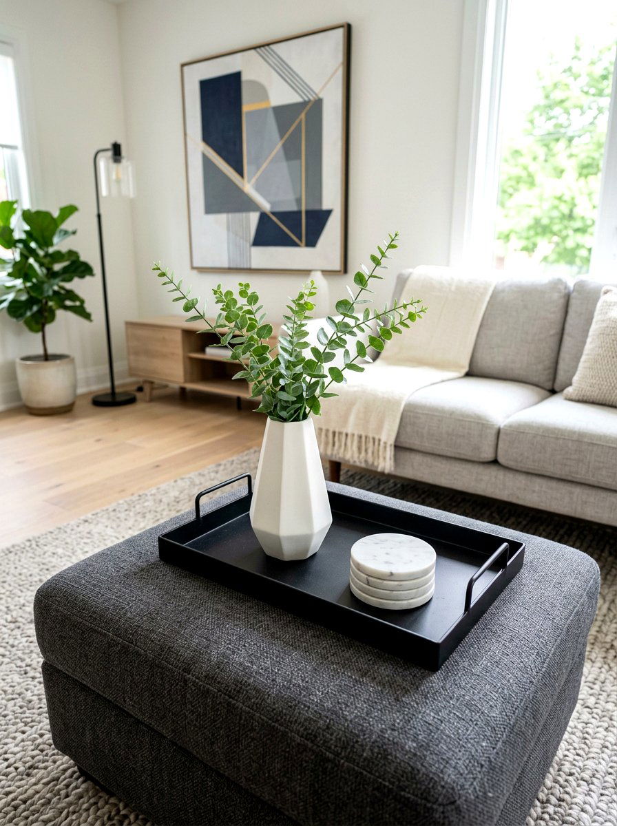 Modern Coffee Table Tray - 25 Spring Ottoman Tray Ideas