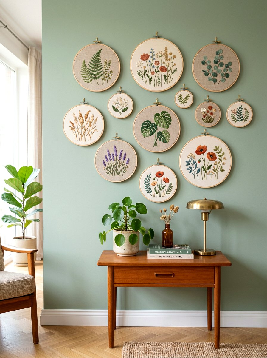 Modern Embroidery Hoop - 25 Spring Craft Ideas for Adults