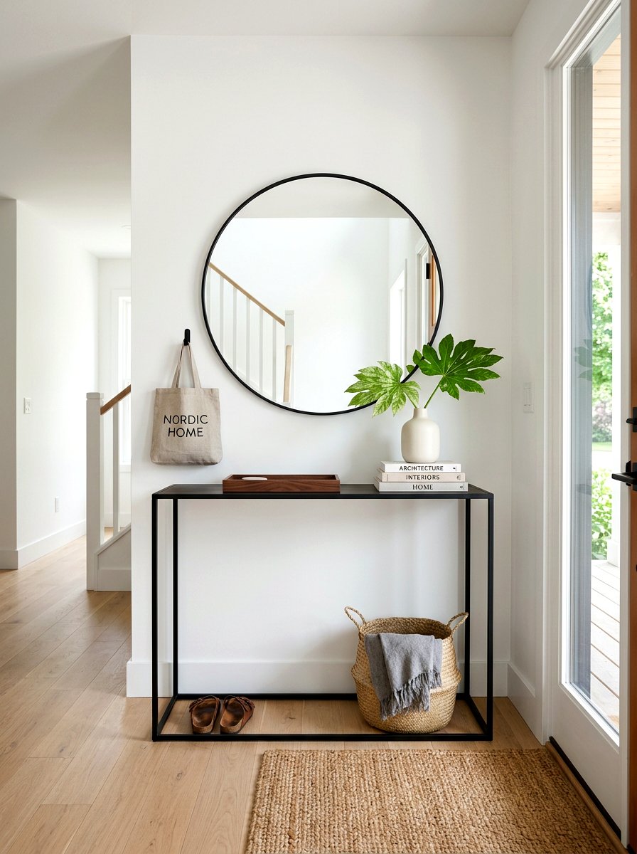 Modern Entryway Console - 25 Spring Minimalist Decor Ideas