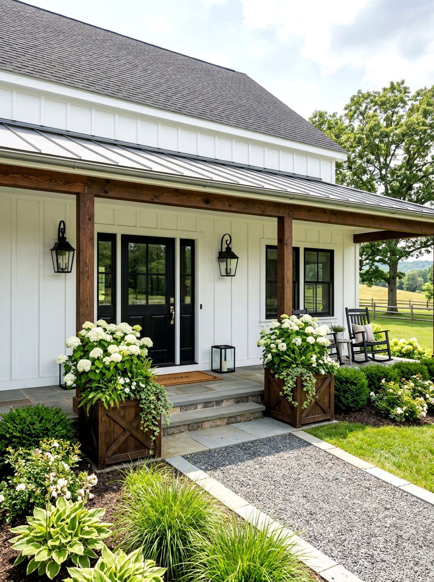 Modern Farmhouse Front Porch - 25 Porch Spring Decor Ideas
