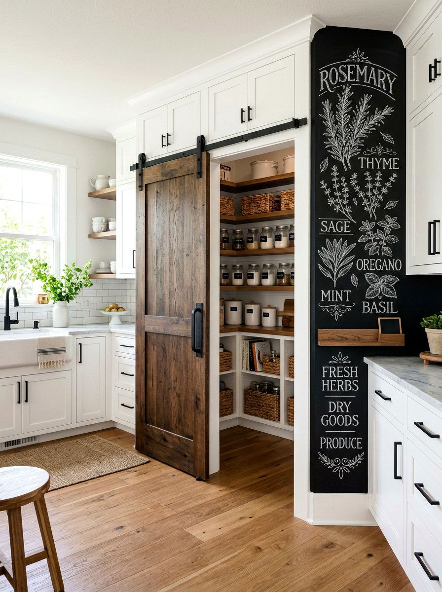 Modern Farmhouse Kitchen Pantry - 25 Spring Chalkboard Sign Ideas