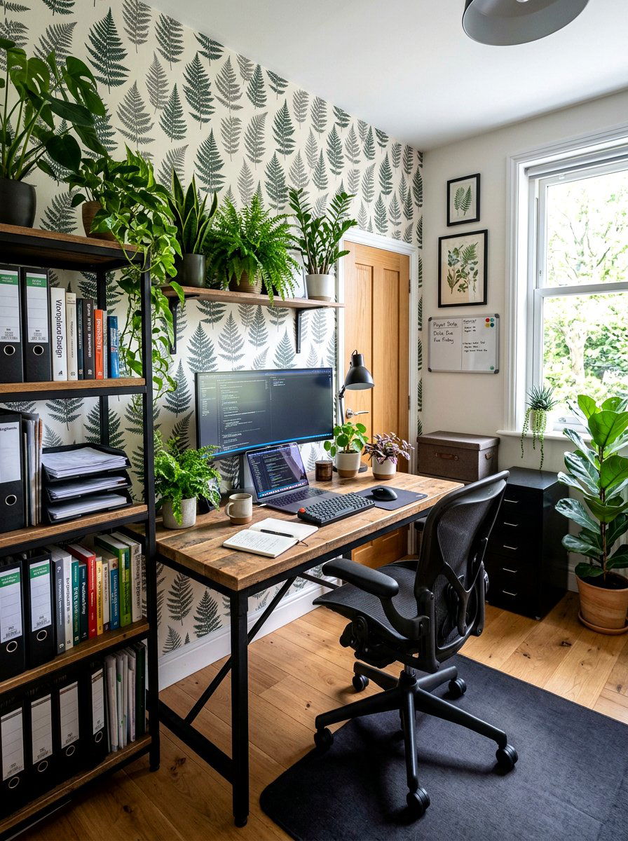 Modern Fern Print Wallpaper - 25 Spring Botanical Wallpaper Ideas