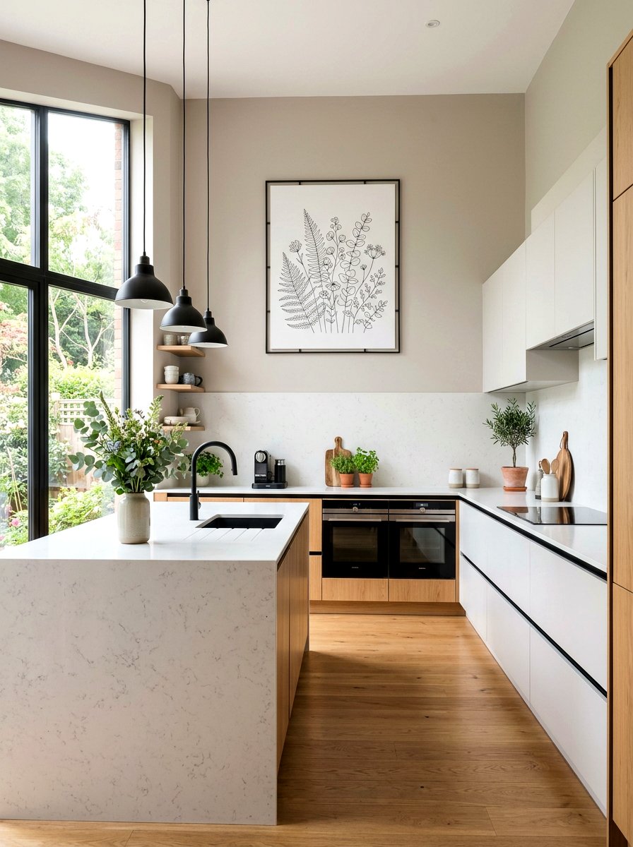 Modern Floral Kitchen - 25 Spring Kitchen Sign Ideas