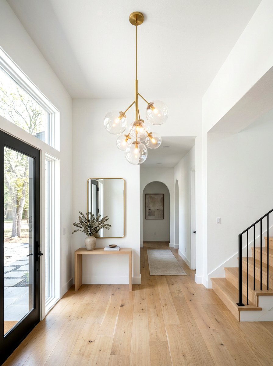 Modern Foyer Lighting - 25 Spring Entryway Decor Ideas