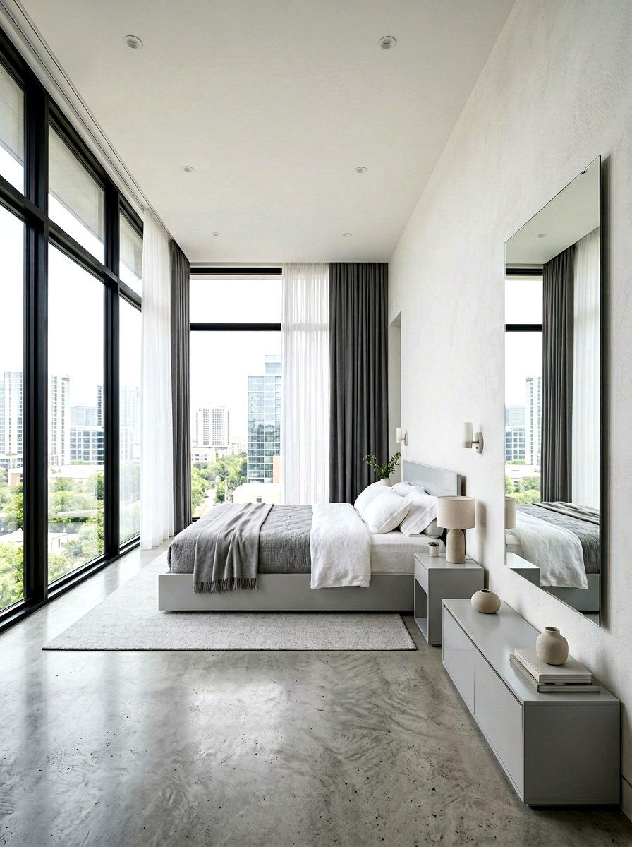 Modern Frameless Mirror - 25 Spring Bedroom Mirror Ideas