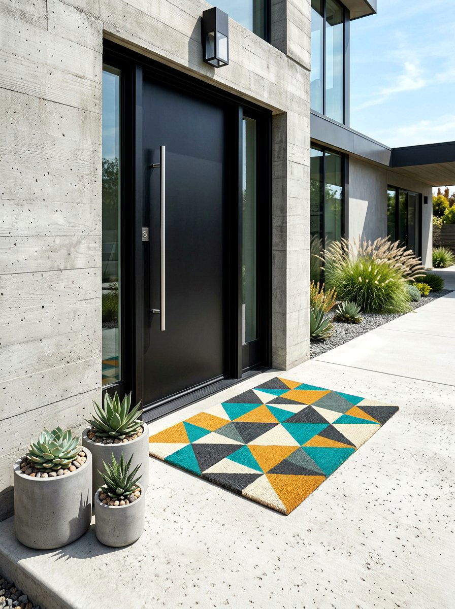 Modern Geometric Doormat - 25 Spring Doormat Ideas