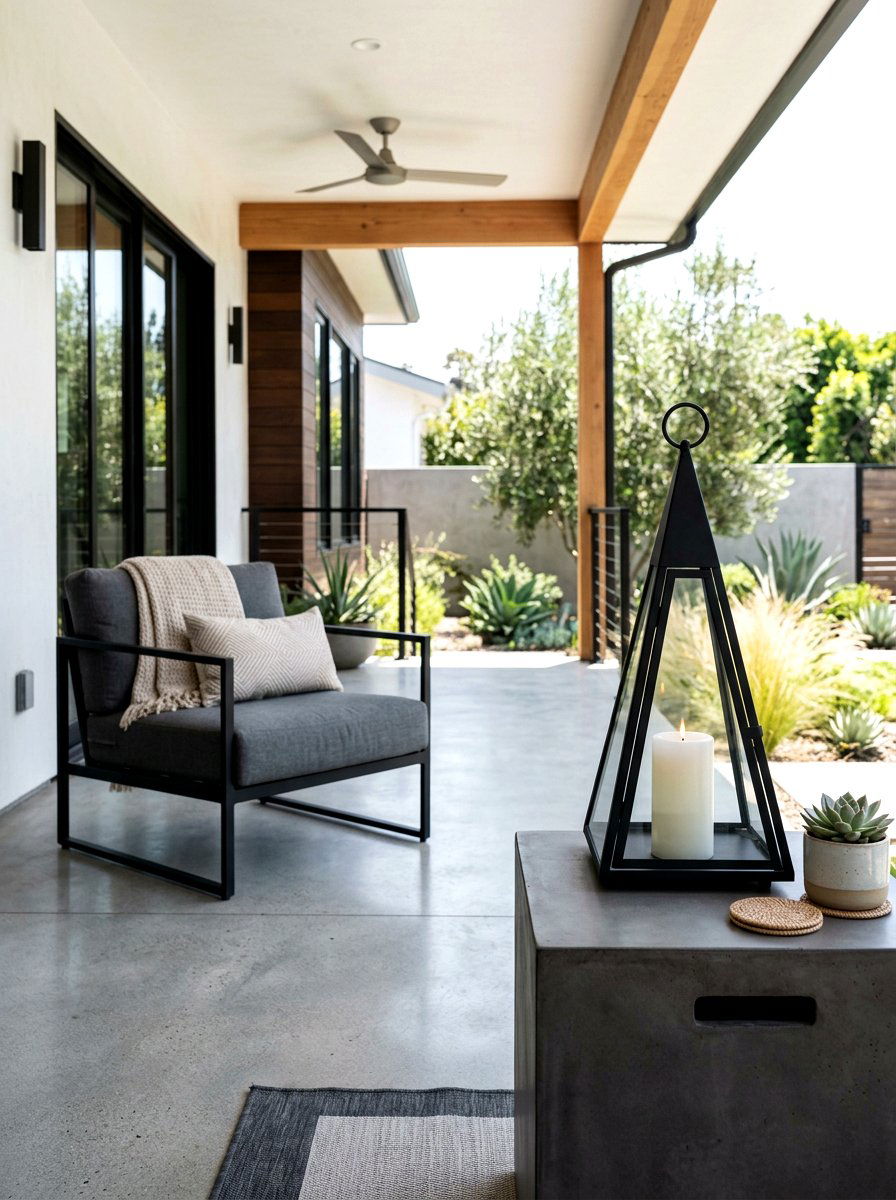 Modern Geometric Lantern - 25 Spring Lantern Ideas for Porch