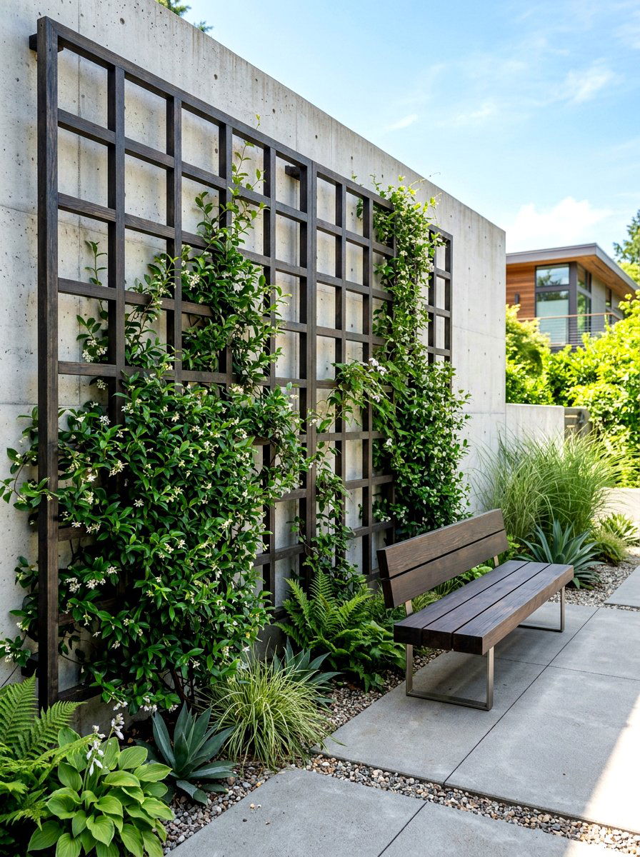 Modern Geometric Trellis - 25 Spring Trellis Decor Ideas