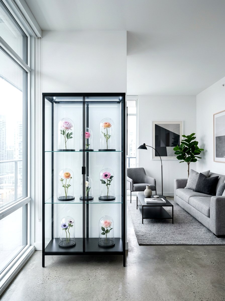 Modern Glass Cloches - 25 Spring Curio Cabinet Ideas