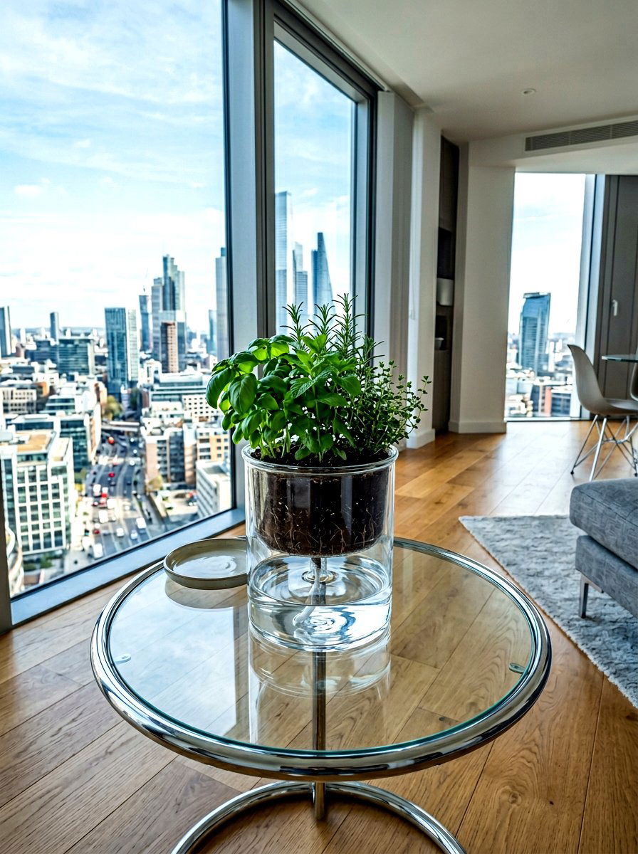 Modern Glass Herb Planter - 25 Spring Indoor Herb Display Ideas