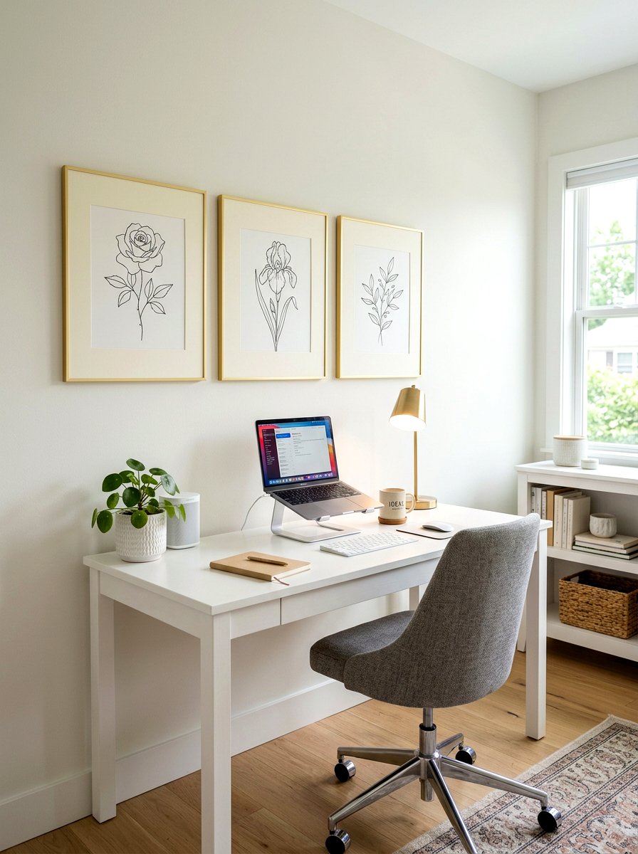 Modern Line Art Flower - 25 Spring Wall Art Ideas