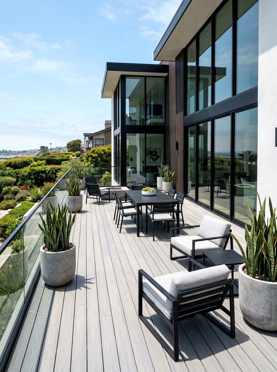 Modern Minimalist Deck - 25 Spring Deck Decor Ideas