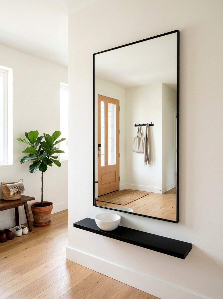 Modern Minimalist Entryway Mirror - 25 Spring Entryway Mirror Ideas