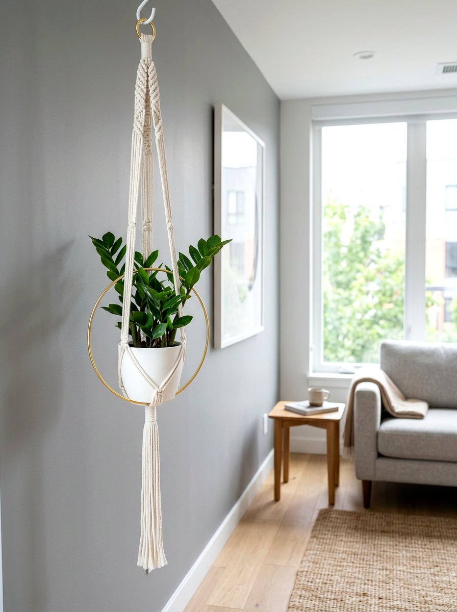 Modern Minimalist Macrame Hanger - 25 Spring Macrame Plant Hanger Ideas