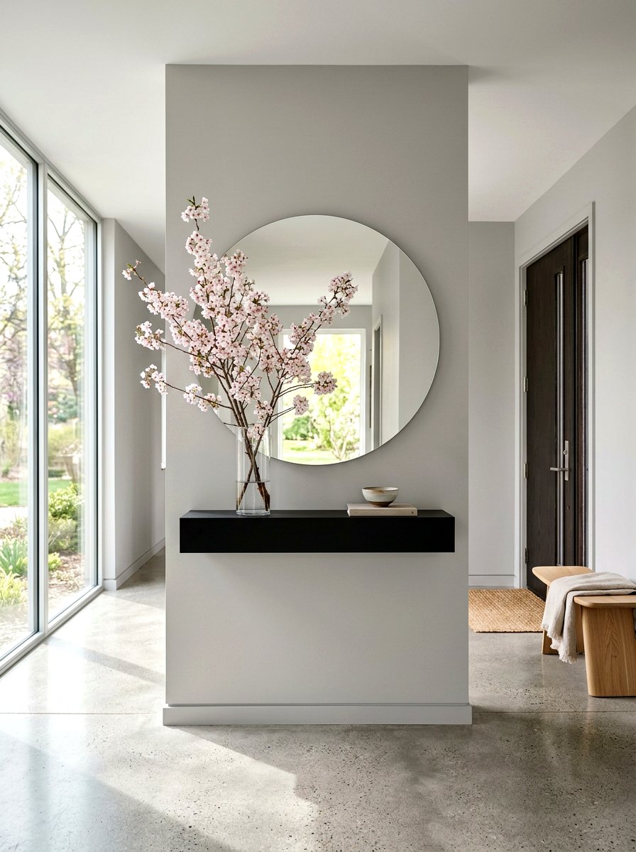 Modern Minimalist Spring Foyer - 25 Spring Lobby Decor Ideas