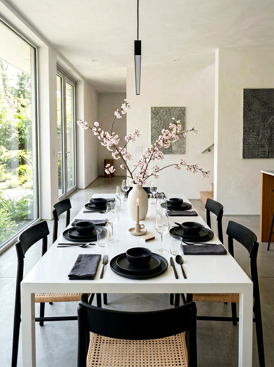 Modern Minimalist Spring Table - 25 Spring Table Arrangement Ideas