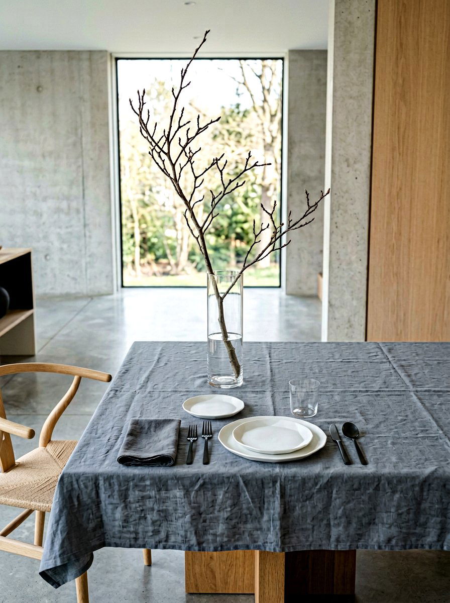 Modern Minimalist Table - 25 Spring Seasonal Table Ideas