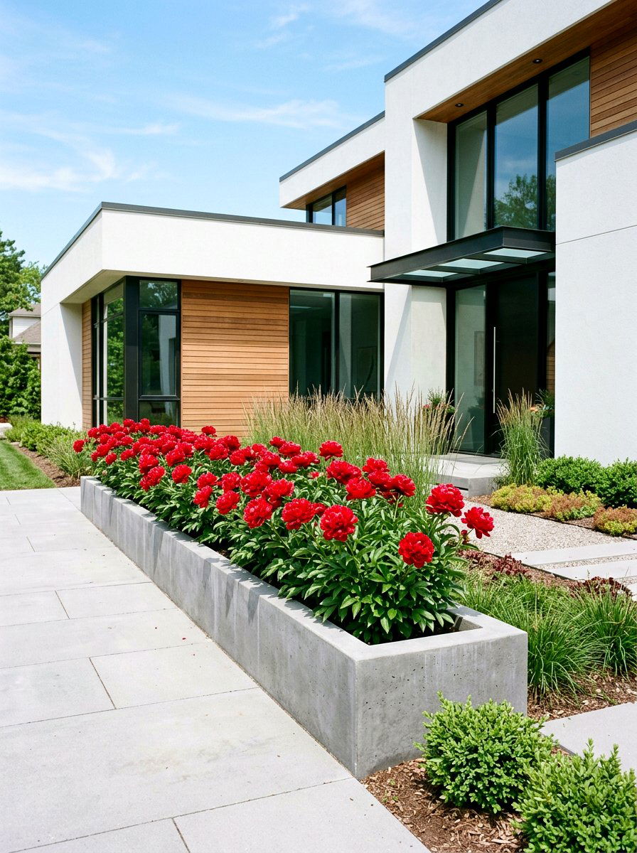 Modern Peony Landscape - 25 Spring Peony Garden Ideas