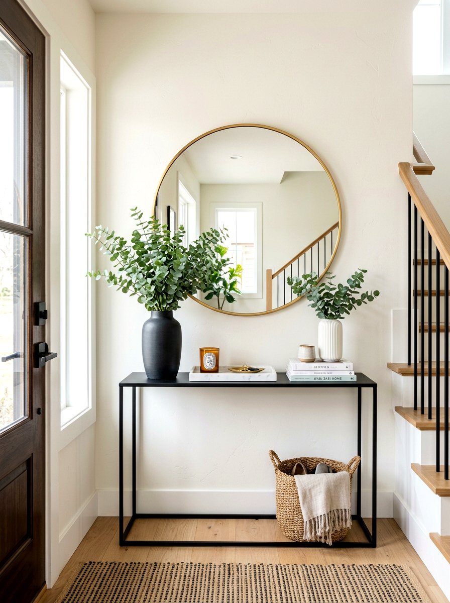 Modern Spring Entryway - 25 Spring Entryway Table Decor Ideas