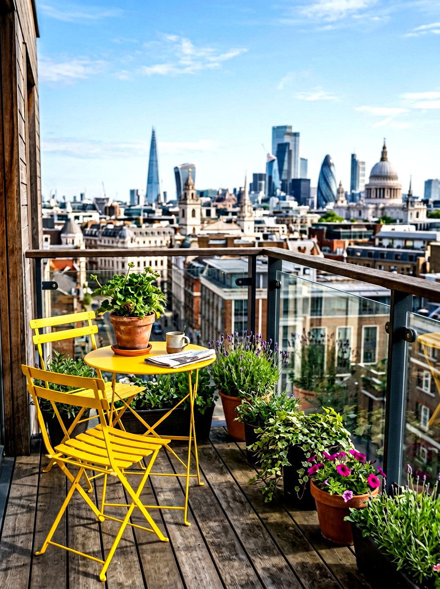 Modern bistro set - 25 Patio Spring Decor Ideas