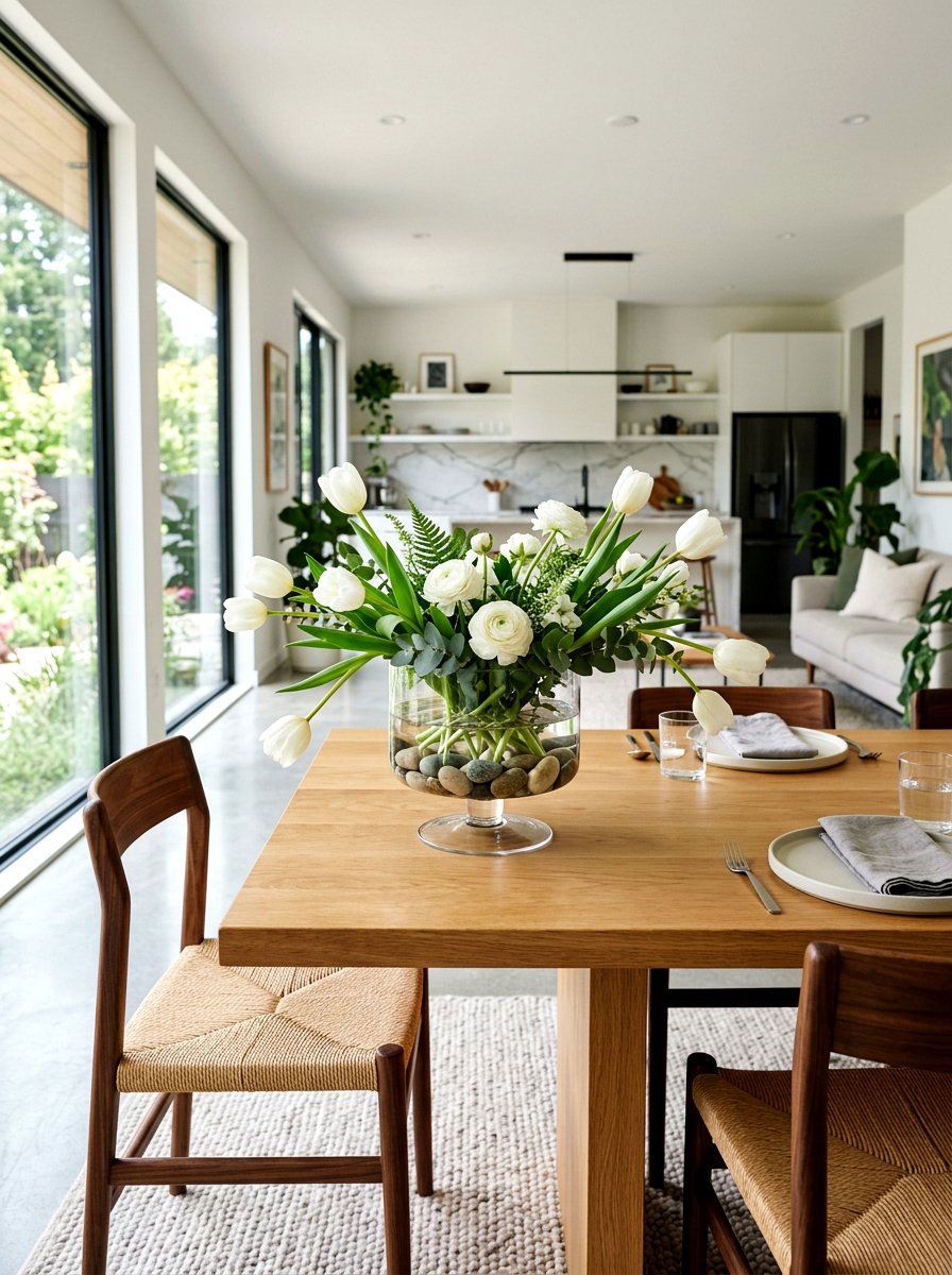 Modern glass compote arrangement - 25 Spring Compote Bowl Ideas