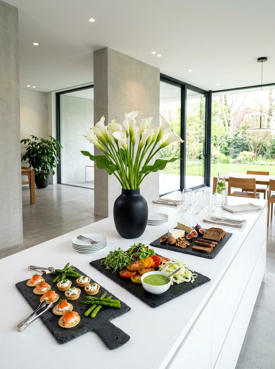 Modern minimalist spring - 25 Spring Buffet Table Decor Ideas